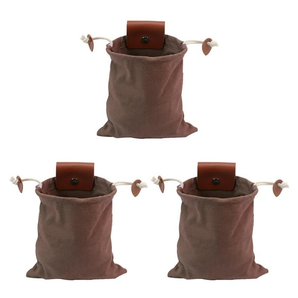 Bolsa de forraje Eigraketly PU Cuero portátil para Camping y senderismo negro