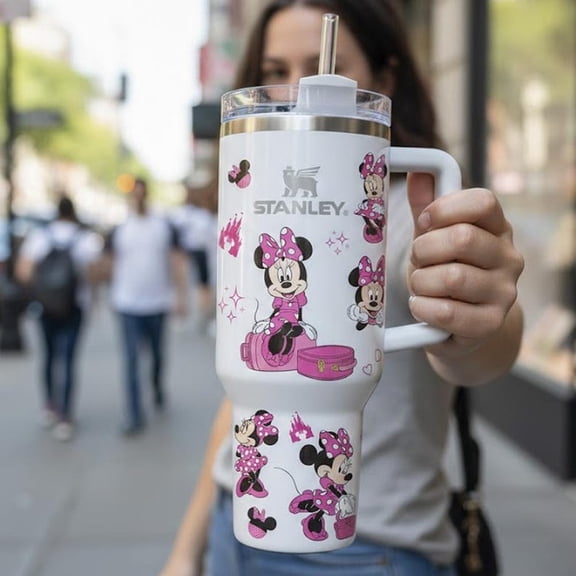Minnie Character Tumbler 40oz, Insulated Stainless Steel Travel Mug, Gift For Her