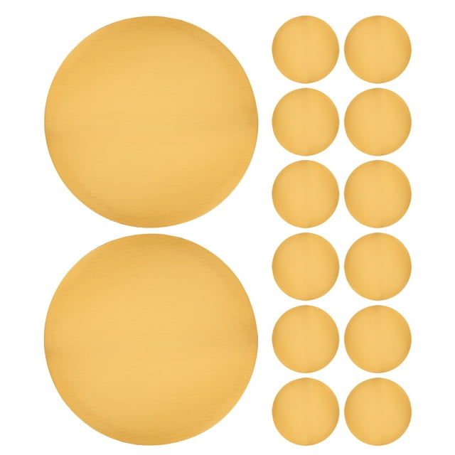 WHAMVOX 20 Pcs Golden Cake Boards Cardboard Cake Rounds Corrugated Paper Sturdy Stand for Dessert Display Platter