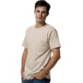 thumbnail image 1 of Hanes TAGLESS Men`s Pocket T-Shirt, XL, Sand, 1 of 8