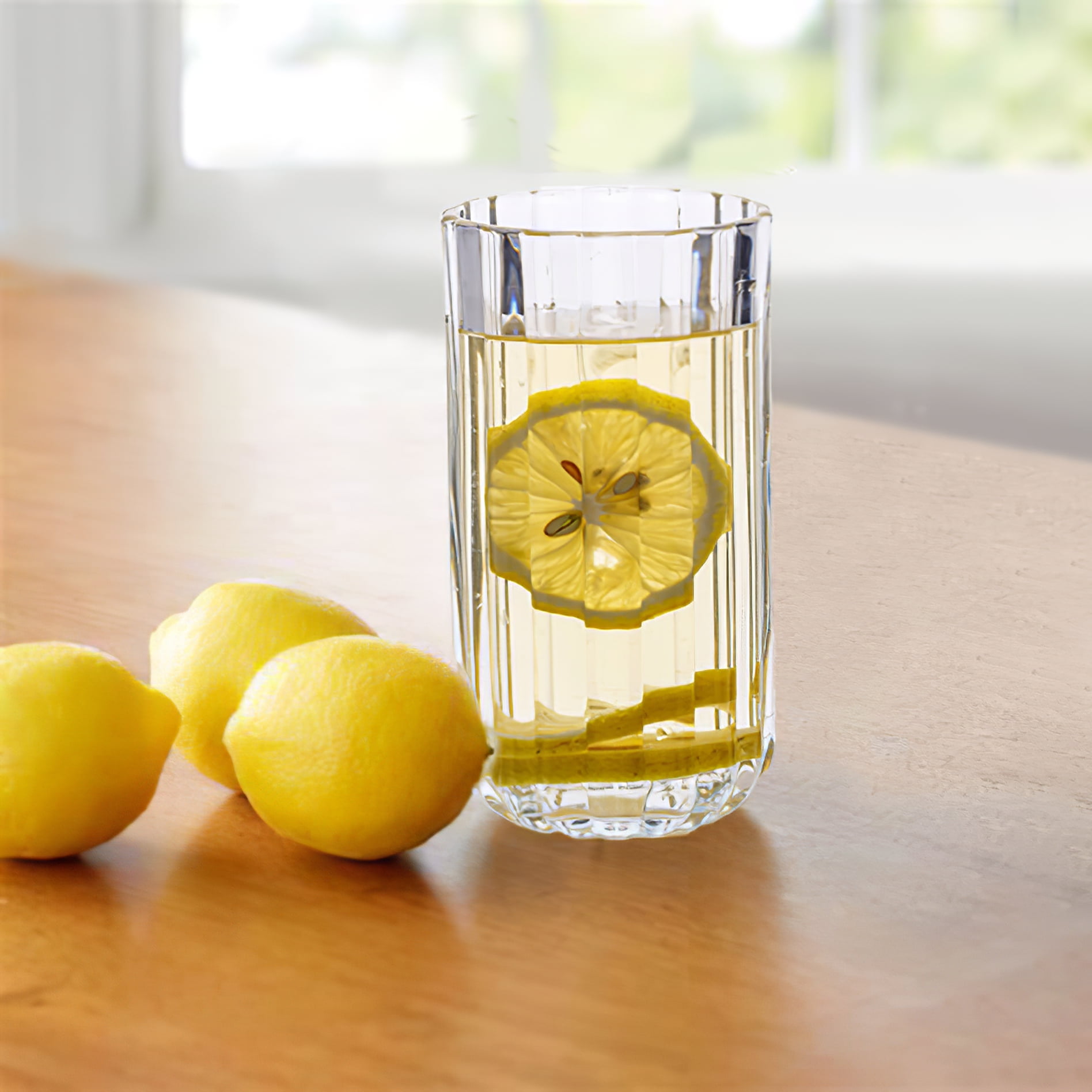 Better Homes & Gardens 14OZ Fluted Glass Tumbler Clear