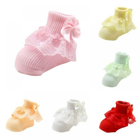 

Infant Baby Girls Princess Lace Ruffle Soft Cotton Socks