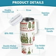 thumbnail image 2 of Yayeee 40oz Stainless Steel Tumbler with Straw and Handle Double-Wall Insulated Travel Water Bottle, Red Christmas House, 2 of 8