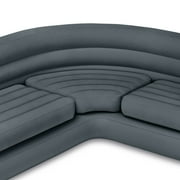 Intex Inflatable Corner Couch Sectional + Queen Size Pull-Out Futon Sofa Bed Image 4 of 12