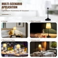 thumbnail image 4 of Coliware Black Cordless Table Lamp, Rechargeable Battery Operated Lamps, Stepless Dimming Touch Control Wireless Lamp, Vintage Decor Night Light for Bedroom, Bedside, Bar, Balcony, LED Bulb Included, 4 of 12