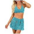 thumbnail image 1 of YDLCAFD Easter Womens Crocheted Hollowed Out Two Piece Summer Bikini Beach Wear Swimsuit, 1 of 5