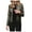 Army Green, variant on Ecqkame Women's Faux Leather Jackets Fashion Women Long Sleeve Open Front Short Cardigan Short Suit Fall Jacket Coat Top Wine L