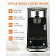 thumbnail image 4 of Single Serve Coffee Maker, Small Kcup & Ground Coffee Machine with Tea Option, Fast 90-Second Brew, Adjustable Tray, 18.6 oz Water Tank, 4 of 7