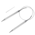 thumbnail image 3 of Uxcell 1 pack Circular Knitting Needles Needles Stainless Steel for Knitting Stitch Grey US 13/9.0mm x 23.62 inch (60cm), 3 of 6