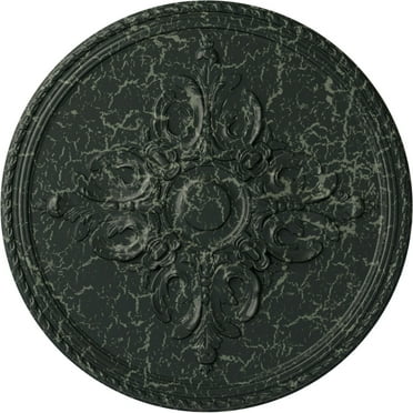 40 5/8"OD x 1 3/4"P Milton Ceiling Medallion (Fits Canopies up to 7 7/8"), Hand-Painted Painted Turtle Crackle