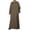 Brown, variant on Long Sleeve Kaftan Thobe Button Down Men Thobe with Pocket Big And Tall Mens Arab Thobe Long Gown Casual Shirt for Beach with Hoodie Brown 3XL