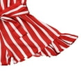 thumbnail image 4 of Bébé bébé Filles Vêtements Sans Manches Rayé Mousseline de Soie d'Été Tenues Rouges 3-4 Ans, 4 of 4