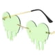thumbnail image 4 of 1pc de sol de moda en corazón para hombres, mujeres, tonos verde Colcomx gafas de sol para adultos, 4 of 5
