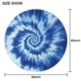thumbnail image 6 of Blue White Tie Dye Spiral Pattern Round Tablecloth 60"x60",Wrinkle Wipeable Table Cloth for Kitchen Dining Room Picnic Patio Party, 6 of 6
