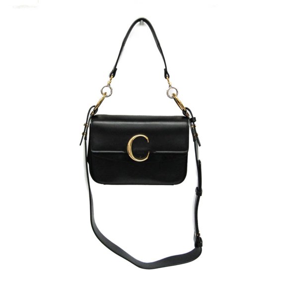 Pre-Owned Chlo Chloe C Double Carry Bag Women's Leather Handbag,Shoulder Bag Black