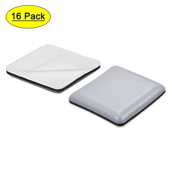 CHUANK Glisseurs de Meubles Carrés 1 3/8 Pouces en PTFE Adhésifs pour Tapis Lot de 16