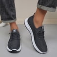 thumbnail image 6 of Domuza Mens Fly Knit Mesh Athletic Sneakers, Lightweight Breathable Sport Walking Shoes, Comfort Casual Running Footwear For Daily Use Gray 8.5 (EU-42), 6 of 6
