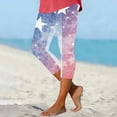 thumbnail image 4 of Cutuoiiu Womens 4th of July Print Capri Leggings High Waist Tight Yoga Pants for Workout Gifts, 4 of 5