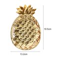 thumbnail image 5 of Pineapple Shaped Ceramic Plates, Jewelry Ring Dish Tray Organizer, Snack Candy Sugar Dessert Serving Platter,Gold, 5 of 8