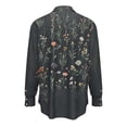 thumbnail image 4 of Xdegoge Button Down Shirts for Women V Neck Long Sleeve Casual Work office Wear Loose Fit Zebra Animal Print Lightweight Breathable Spring Summer Tops, 4 of 5