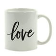 thumbnail image 1 of Koyal Wholesale Love Calligraphy Good Virtues Ceramic Coffee Mug, 1 of 1