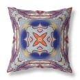 thumbnail image 1 of Carrés Floraux Pastel Intérieur/extérieur Tissu Oreiller Zip - Gris Rouge Orange Bleu 20 Pouces, 1 of 7
