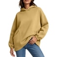 thumbnail image 6 of Essentials Hoodie Zaewscy Women's /Winter Casual Solid-Color Long-Sleeve Hooded Sweatshirt With Pockets Khaki L, 6 of 9