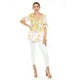 thumbnail image 5 of Blusa floreada de chiffon Roman Fashion /Juvennil, 1826 (Amarillo flores) amarillo G, 5 of 5
