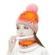 thumbnail image 1 of Gorro con babero de punto de dos piezas para uso general en invierno con calefacción eléctrica por USB para exteriores, color rosa, 1 of 5