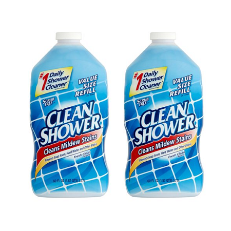 (2 pack) Clean Shower Daily Shower Cleaner Refill, 60 fl (Best Thing To Clean Grout In Shower)