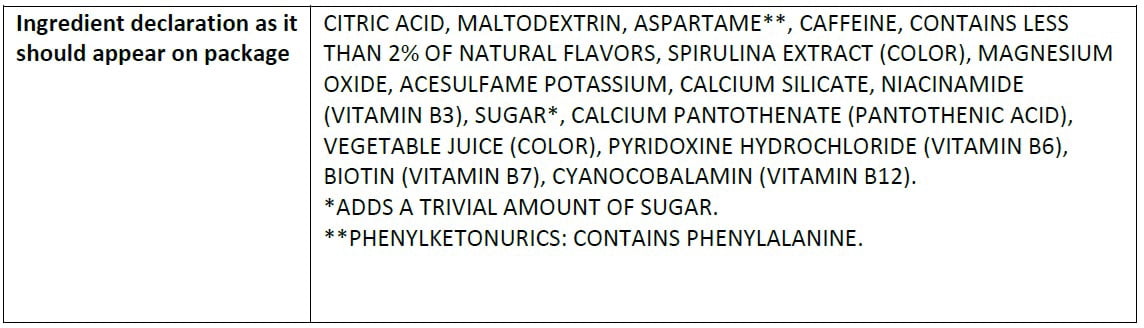 Great Value Sugar-Free Grape Energy Powdered Drink Mix, 1.1 oz, 10 Packets