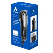 Andis Ultra Clip Corded 10 piece Clipper Kit, Black / Silver