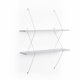 thumbnail image 1 of Danya B. Contemporary Sistema de estantería blanca de dos niveles con soportes de alambre blanco Danya B WL201WH, 1 of 2