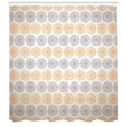 thumbnail image 3 of Ambesonne Ethnic Shower Curtain, Modern Bohem Flower, 69"Wx75"L, Apricot Grey and White, 3 of 3