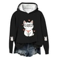 thumbnail image 2 of ATOGUTA Girls Valentine's Day Sweatshirts Fleece Lined Hoodies Kids Warm Casual Outfits Fall Winter Clothes Size 3T-14, Black, 2 of 5