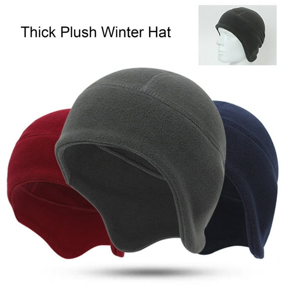 Eoperou Unisex Winter Cap Helmet - Inner Lining Cap Ear Protection Elastic Dome Anti-slip Outdoor Camping Skiing Cycling Cap Heat Retention Beanie