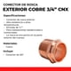 thumbnail image 5 of Kit De 4 Conectores Rosca Exterior Cobre 3/4" Cnx COCRE19, 5 of 6