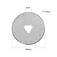 thumbnail image 2 of Rotary Cutter Blades 28mm SK5 Steel for Sewing, Silver Tone, 10 Pieces, 2 of 6
