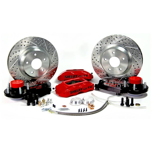 Baer Brakes 4261292R 13" Track4 Front Brake Kit - Red w/Shelby Logo