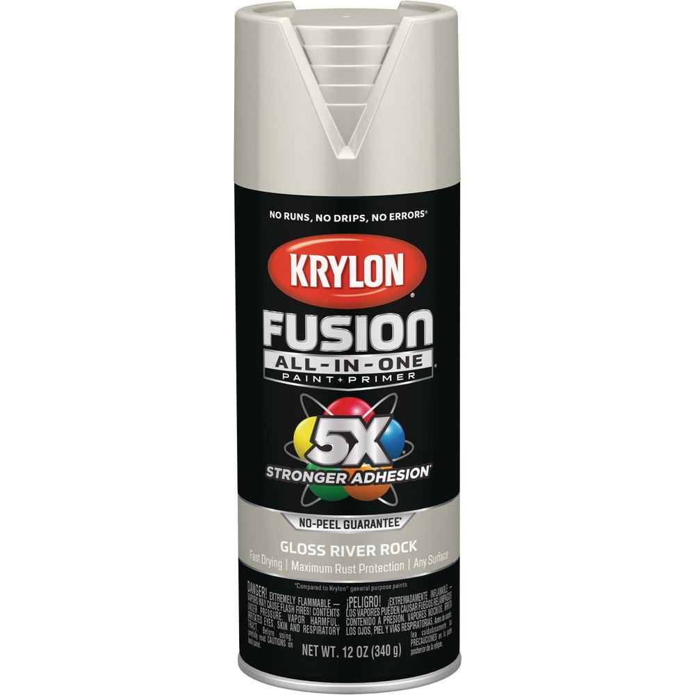 Krylon Fusion AllInOne Gloss Spray Paint & Primer, River Rock