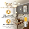 thumbnail image 3 of Simba Lighting LED G9 T4 JCD 2W 25W Replacement Bulbs 120V Bi-Pin Base 2700K Warm White 10-Pack, 3 of 9