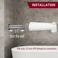 thumbnail image 3 of Westbrass E507D-1F-50 7" Reach Wall Mount Tub Spout with Diverter, Powder Coat White, 3 of 11