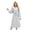 Light Grey, variant on Womens Plush Hooded Robe, Soft Fluffy Fleece Long Warm Bathrobes,(Light Blue,S-M)