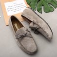 thumbnail image 3 of Spring Summer New Men's Casual Hollow Loafers Slip On Breathable Leather Flats Boat Shoes Driving Shoes Moccasins Comfort Walking Shoes, 3 of 15