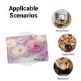 thumbnail image 5 of Amarainy Floral Peony Design Linen Table Mats Set of 4 for Home Kitchen Table Decor 12x18 inch, 5 of 5