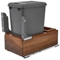 thumbnail image 6 of Rev-A-Shelf 4Wc-15Dm1-Sc Wood Classics 12"W Walnut Bottom Mount Pull Out / Slide Out Trash, 6 of 6