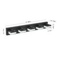 thumbnail image 2 of TICOZE 31.5" Modern Black 5-Light LED Vanity Light - Matte Black Bathroom Mirror Fixture with Frosted Acrylic Shades, 30W 6000K Cool White, 2 of 8