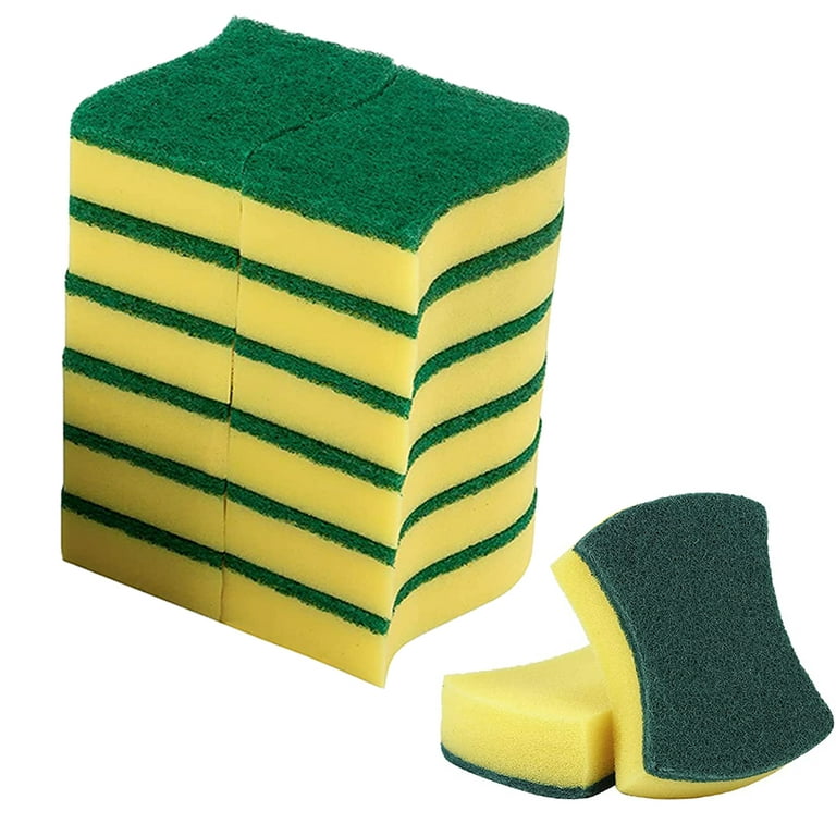 50 PCS Scrubbing Sponge Dish Sponge - Non Scratch Cleaning Scrub Sponges –  Heavy Duty Sponge - Double-Sided Sponge for Cleaning Plates, Dishes 