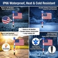 thumbnail image 5 of 8 Piece Solar American Flag Pathway Stake Light Set, Patriotic Red White Blue Waterproof LED Outdoor Yard Garden Stake with 8 Lighting Modes for 250th Anniversary, 4th of July Decoration, 5 of 8
