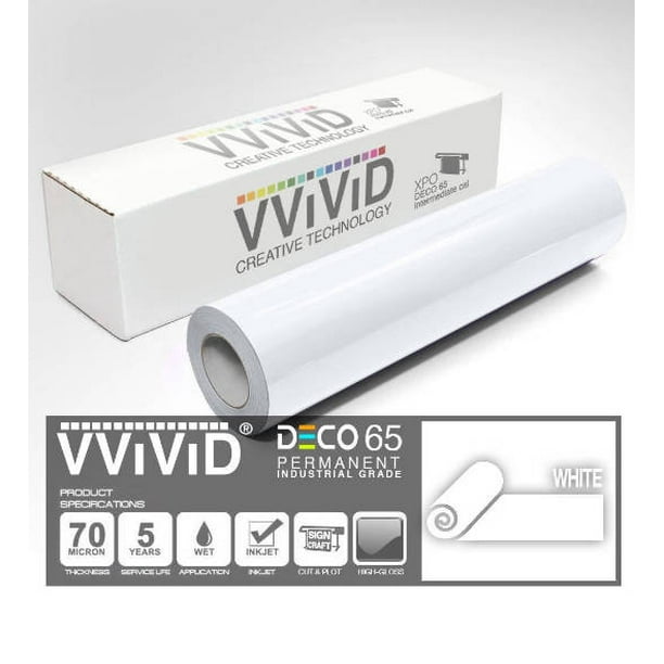 White Gloss Architectural Vinyl Craft Vinyl Decal 12" x 84" (7ft) Adhesive Roll for Cricut